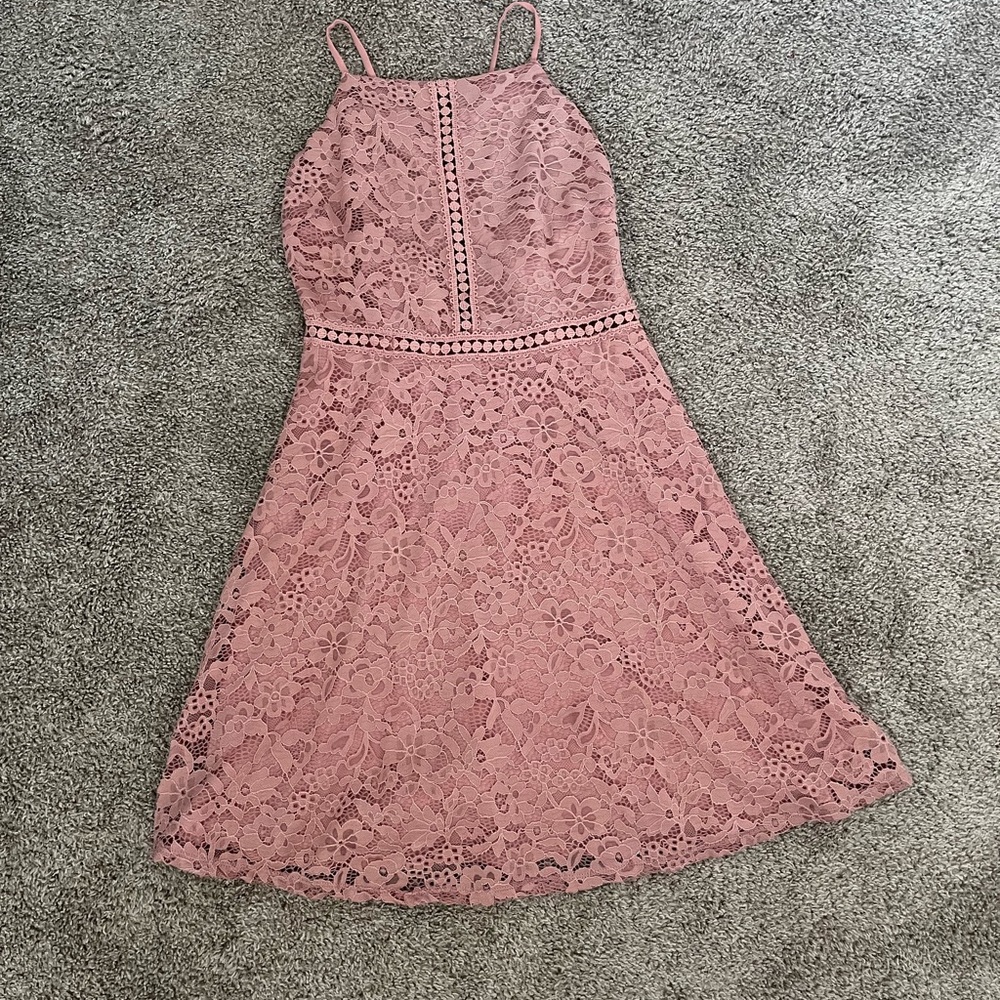 Pink floral dress